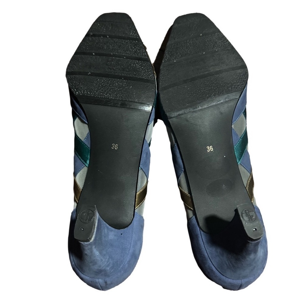 Balenciaga 36 (US 5.5) Vintage Suede And Mesh Pumps Heels Lavender - Picture 5 of 9